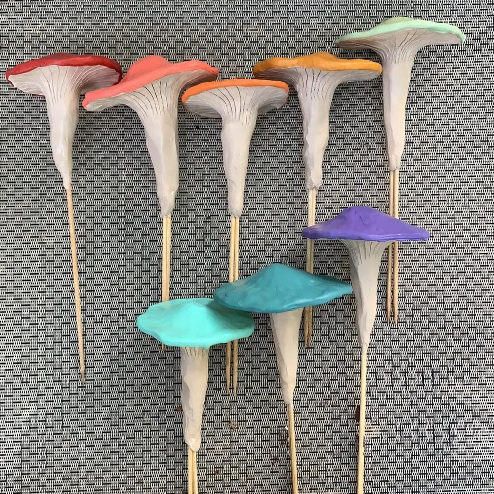 SET OF 3 Custom order Garden Stake Mushrooms 🍄